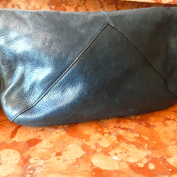 Banana Republic Blue Leather Studded Shoulder Bag - Picture 2 of 4